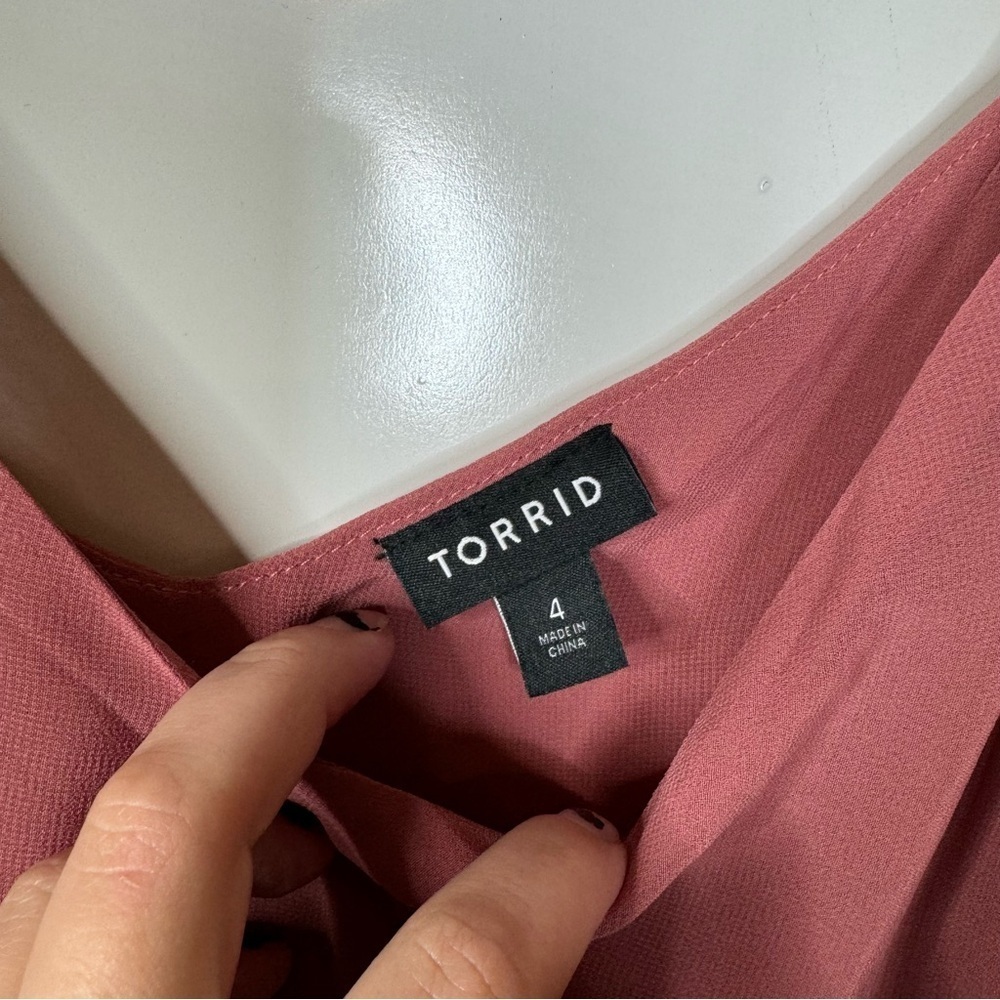 Torrid Mauve Flowy Tank Top Size 4x - image 3